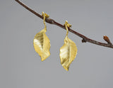 Elegant Autumn Leaf Stud Earring Earring - FaunaFloral