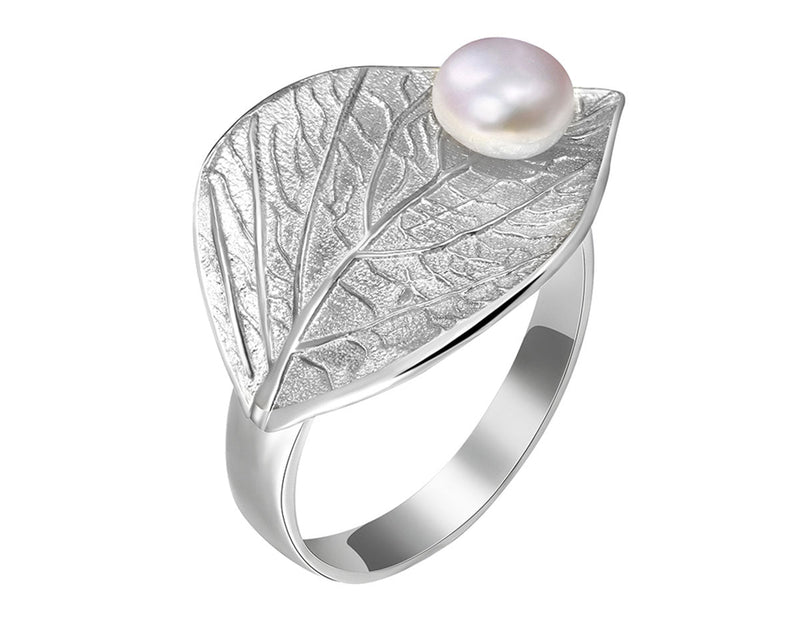 Pearl Leaf Ring