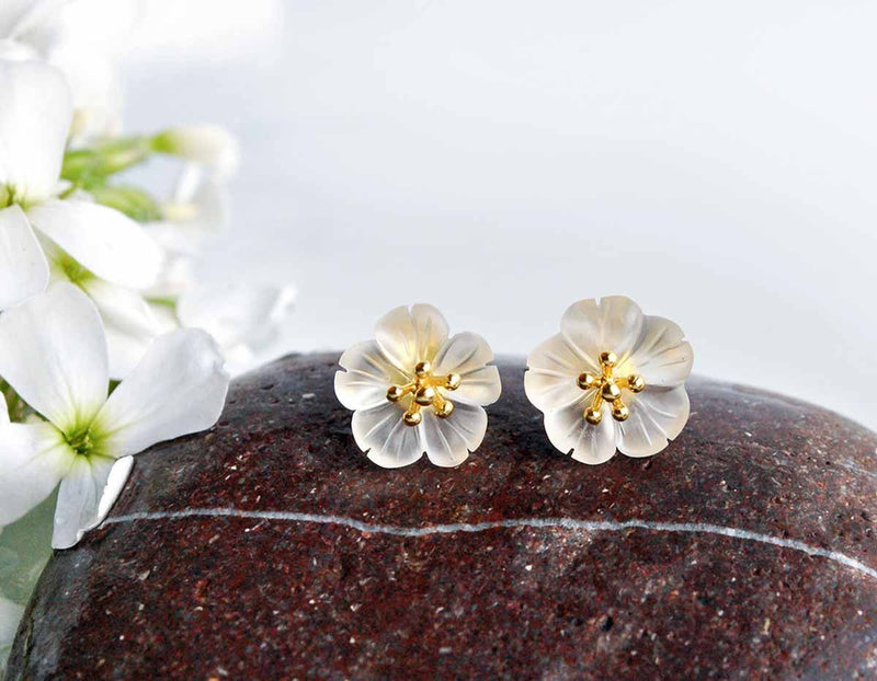 Flower in the Rain Stud Earring - FaunaFloral