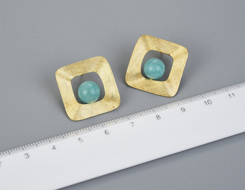 Freeform Square Stud Earring Earring - FaunaFloral