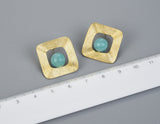 Freeform Square Stud Earring Earring - FaunaFloral