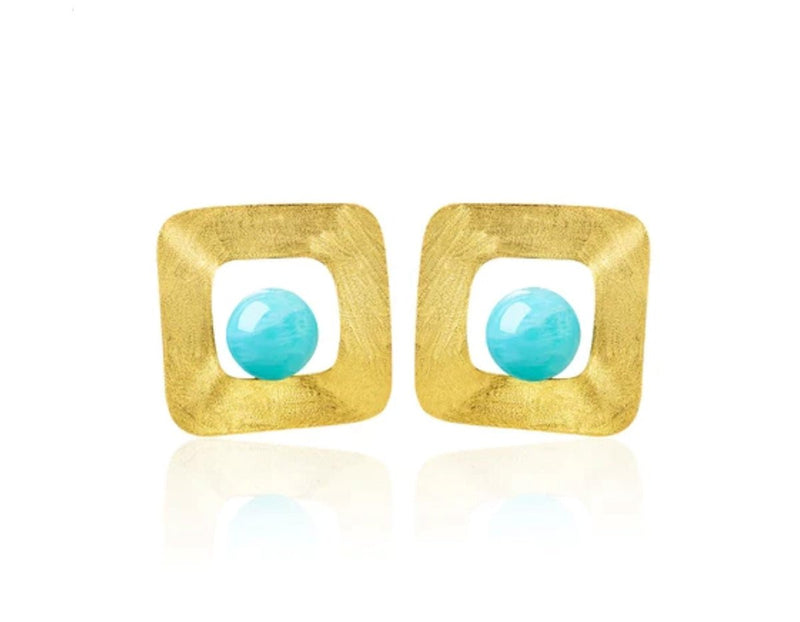 Freeform Square Stud Earring Earring - FaunaFloral