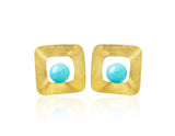 Freeform Square Stud Earring Earring - FaunaFloral