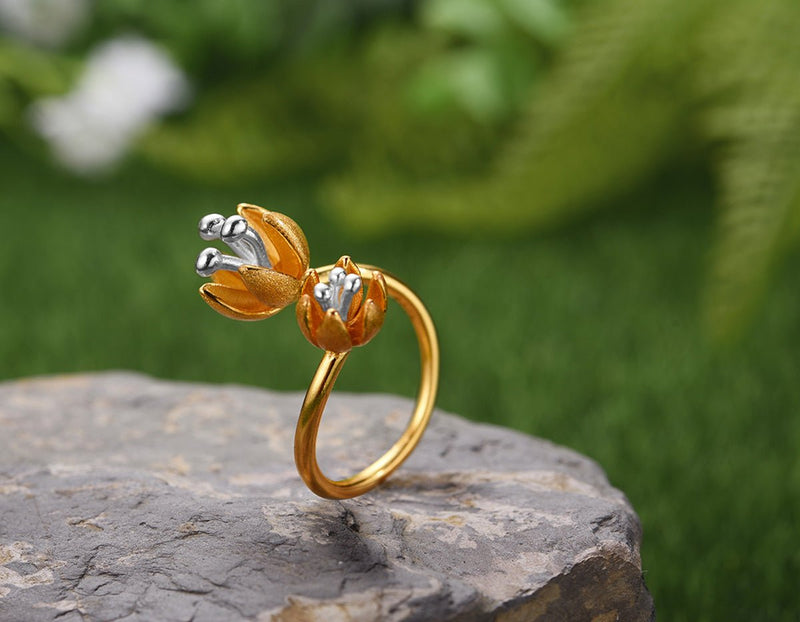 Fresh Blooming Flower Ring Ring - FaunaFloral