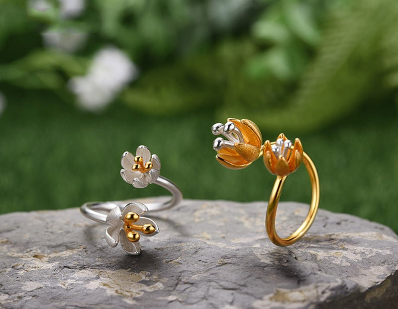 Fresh Blooming Flower Ring Ring - FaunaFloral