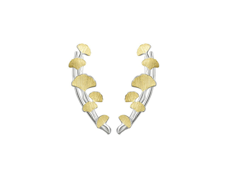 Gingko Leaves Stud Earrings Earring - FaunaFloral