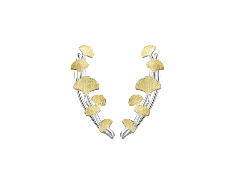 Gingko Leaves Stud Earrings Earring - FaunaFloral