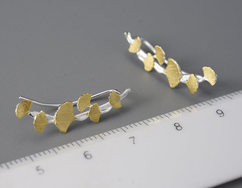 Gingko Leaves Stud Earrings Earring - FaunaFloral