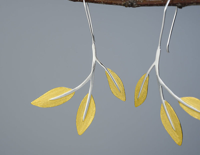 Golden Leaves Earring Earring - FaunaFloral