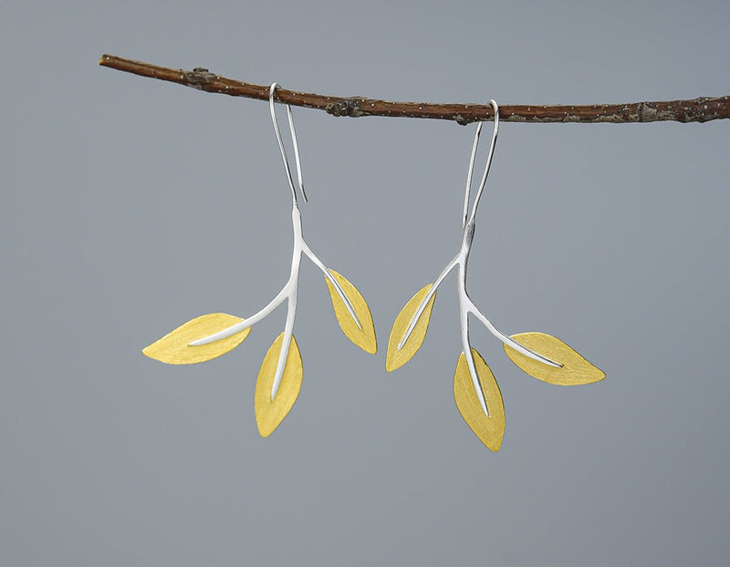 Golden Leaves Earring Earring - FaunaFloral