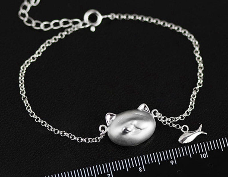 Greedy Cat and Fish Bracelet Bracelet - FaunaFloral