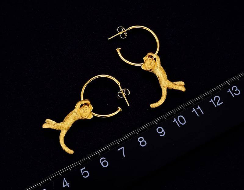 Hanging Cat Earring Earring - FaunaFloral