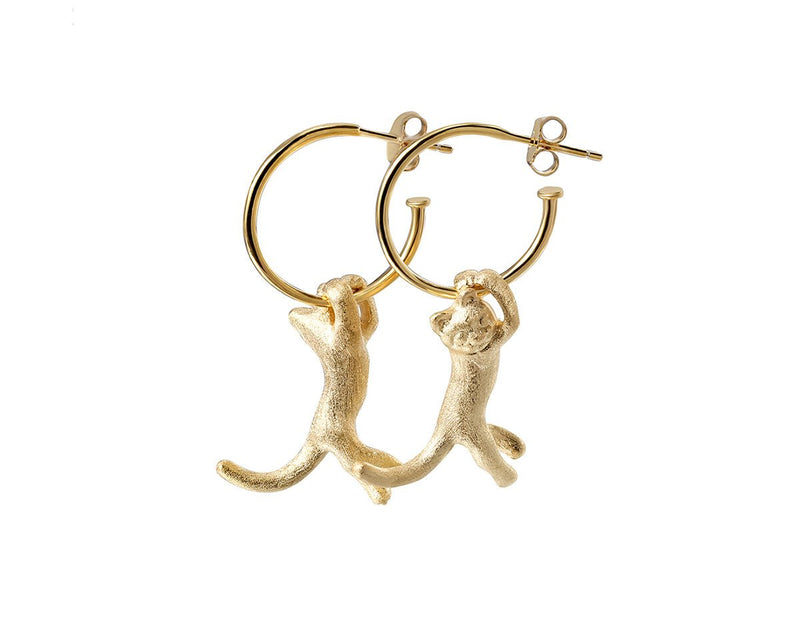 Hanging Cat Earring Earring - FaunaFloral