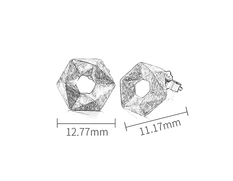 Hexagon Stud Earring Earring - FaunaFloral