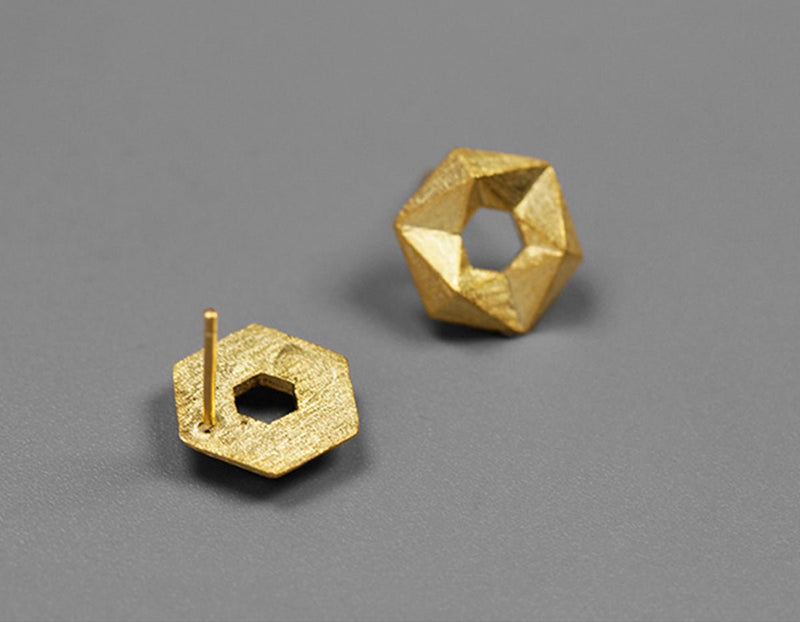 Hexagon Stud Earring Earring - FaunaFloral