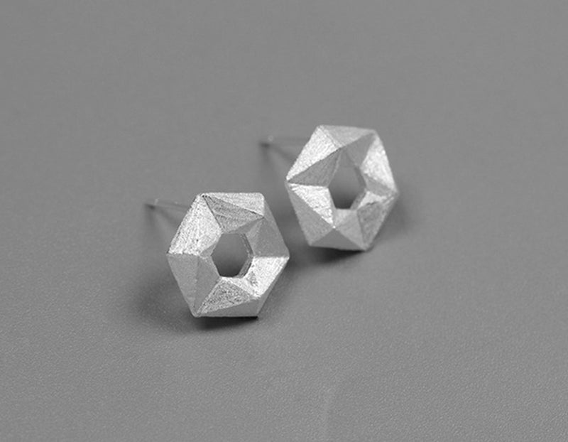 Hexagon Stud Earring Earring - FaunaFloral