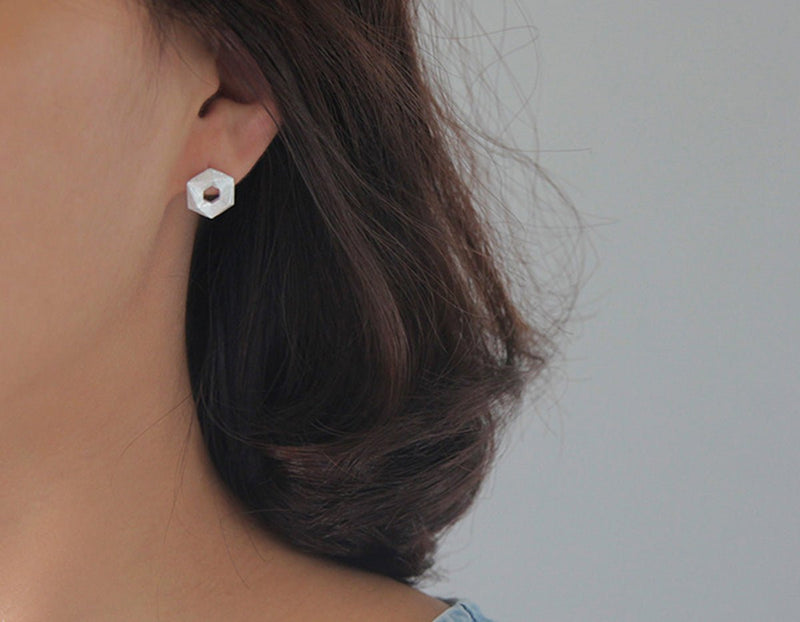 Hexagon Stud Earring Earring - FaunaFloral