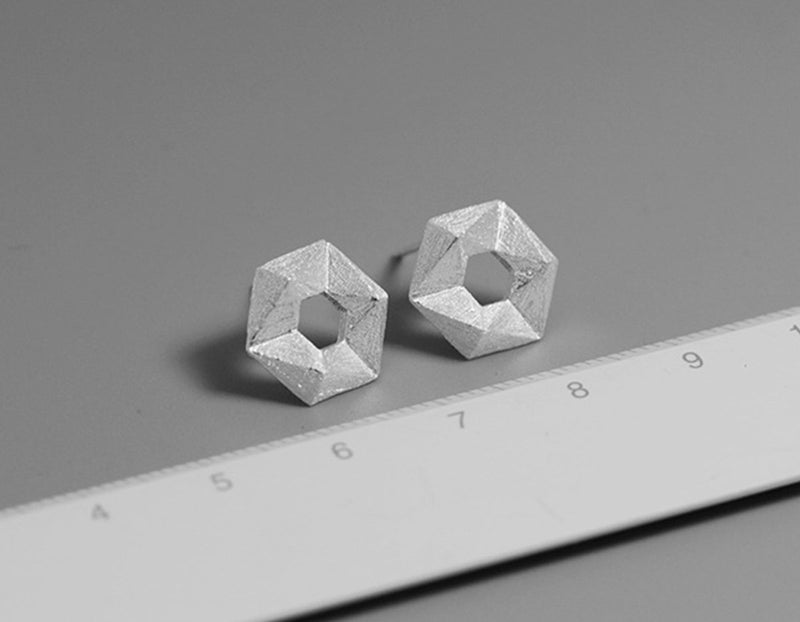 Hexagon Stud Earring Earring - FaunaFloral