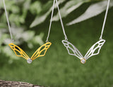 Hollow Butterfly Wings Necklace Necklace - FaunaFloral