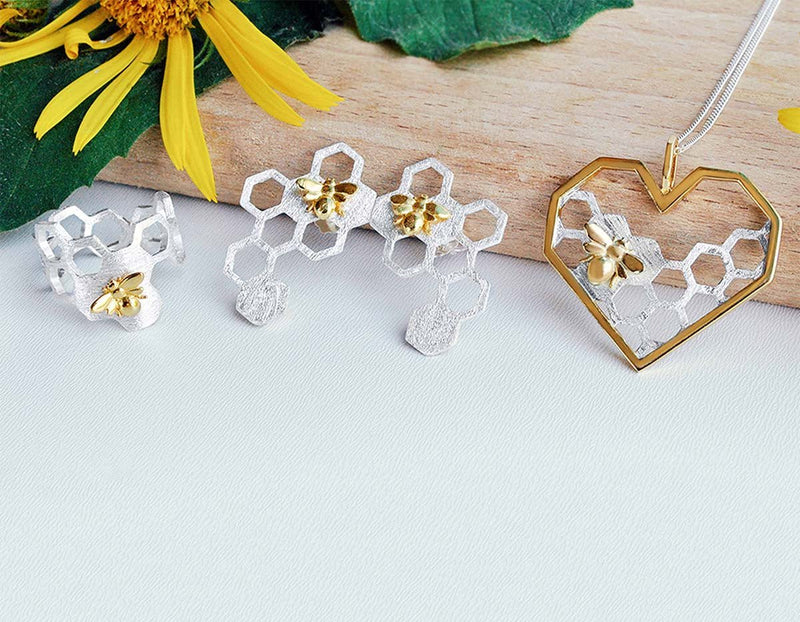 Honeycomb Jewelry Set Jewelry Set - FaunaFloral