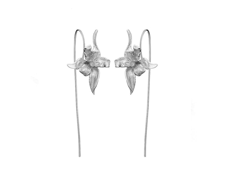 Iris Flower Dangle Earring Earring - FaunaFloral