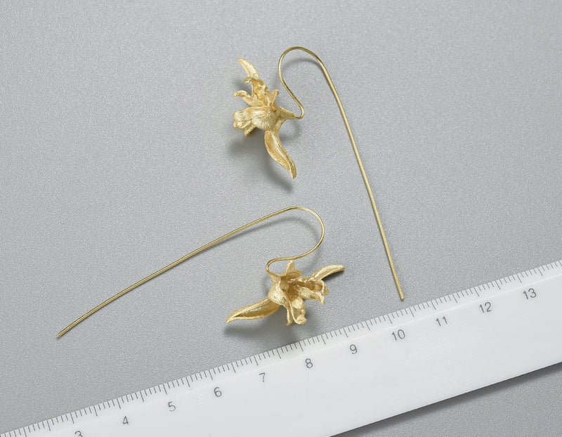 Iris Flower Dangle Earring Earring - FaunaFloral