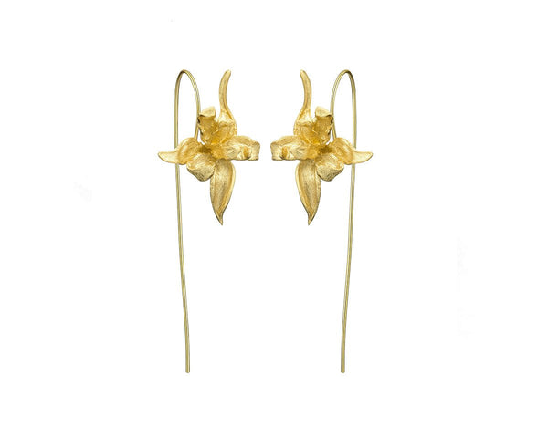 Iris Flower Dangle Earring Earring - FaunaFloral