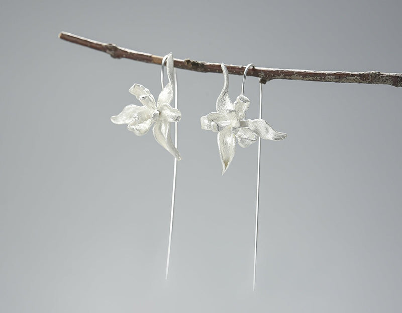 Iris Flower Dangle Earring Earring - FaunaFloral