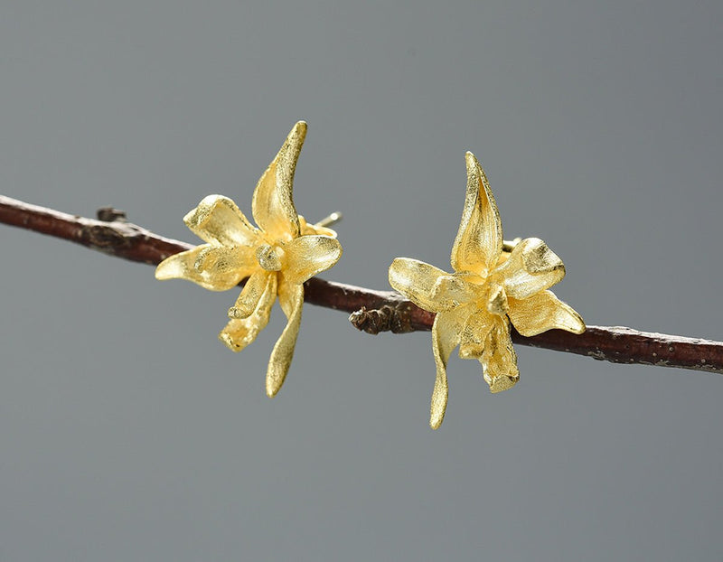 Iris Flower Stud Earring Earring - FaunaFloral