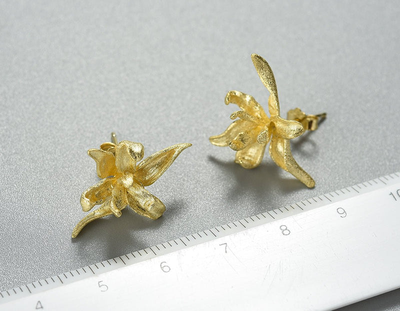 Iris Flower Stud Earring Earring - FaunaFloral