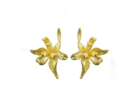 Iris Flower Stud Earring Earring - FaunaFloral