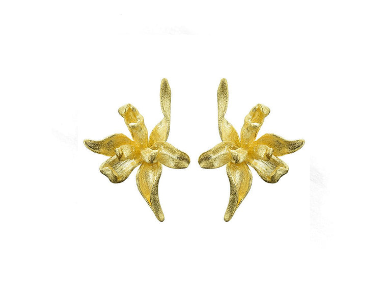 Iris Flower Stud Earring Earring - FaunaFloral