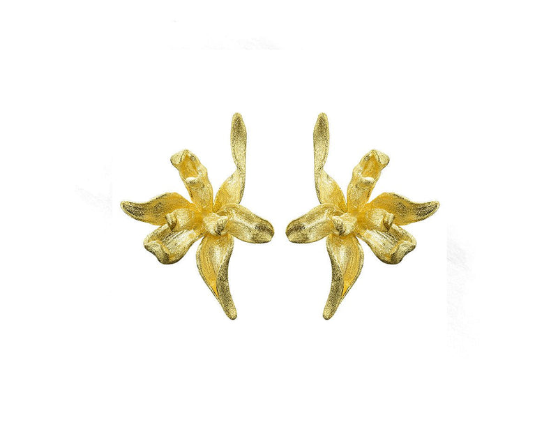 Iris Flower Stud Earring Earring - FaunaFloral