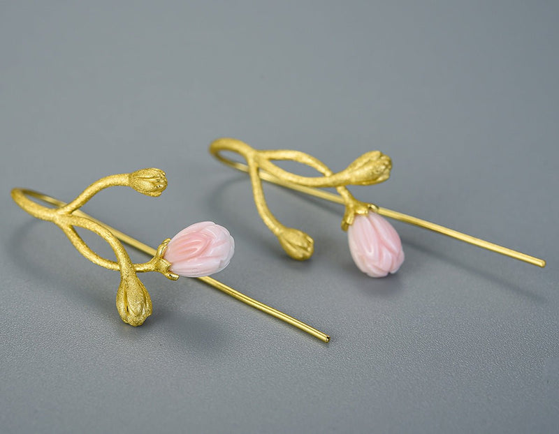 Jasmine Flower Pink Earring Earring - FaunaFloral