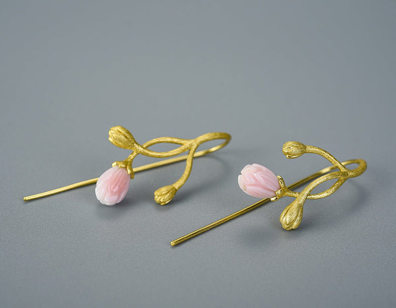 Jasmine Flower Pink Earring Earring - FaunaFloral