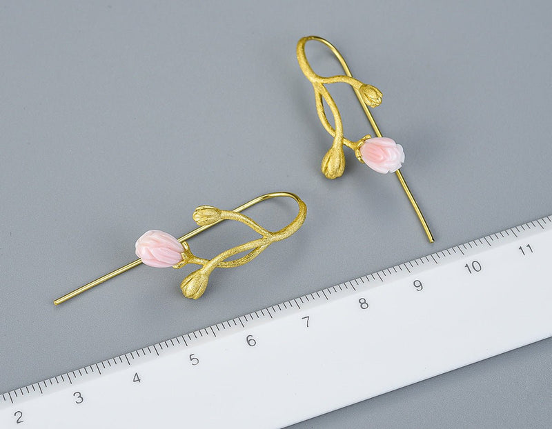 Jasmine Flower Pink Earring Earring - FaunaFloral