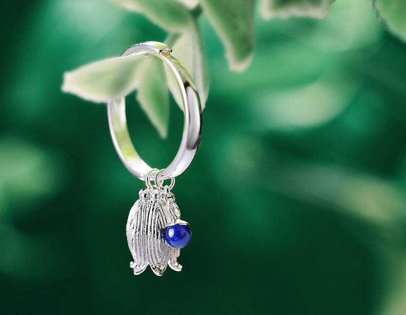 Lapis Bud Ring Ring - FaunaFloral