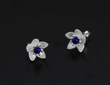 Lapis Lotus Stud Earring Earring - FaunaFloral