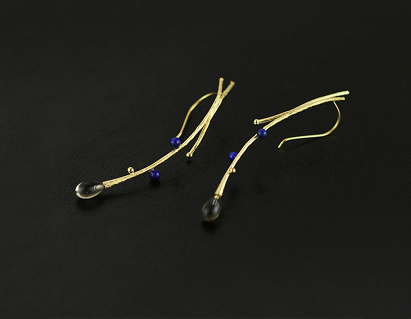 Lapis Tree Vines Earring Earring - FaunaFloral