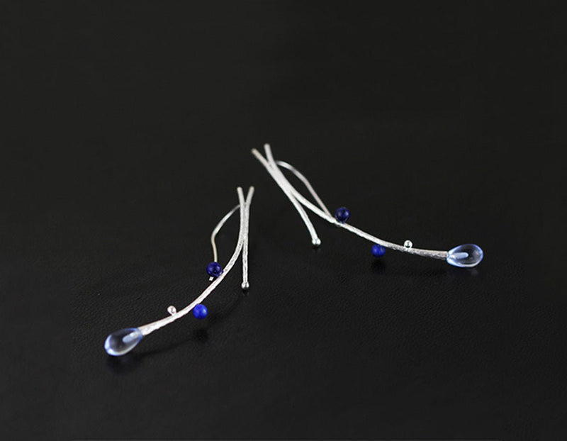 Lapis Tree Vines Earring Earring - FaunaFloral