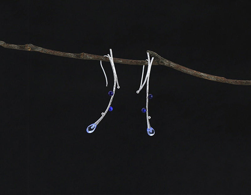 Lapis Tree Vines Earring Earring - FaunaFloral