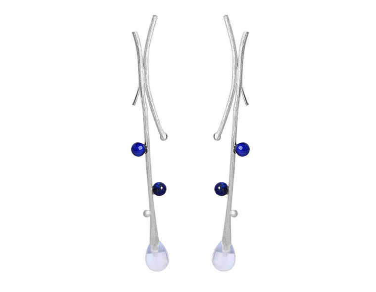 Lapis Tree Vines Earring Earring - FaunaFloral