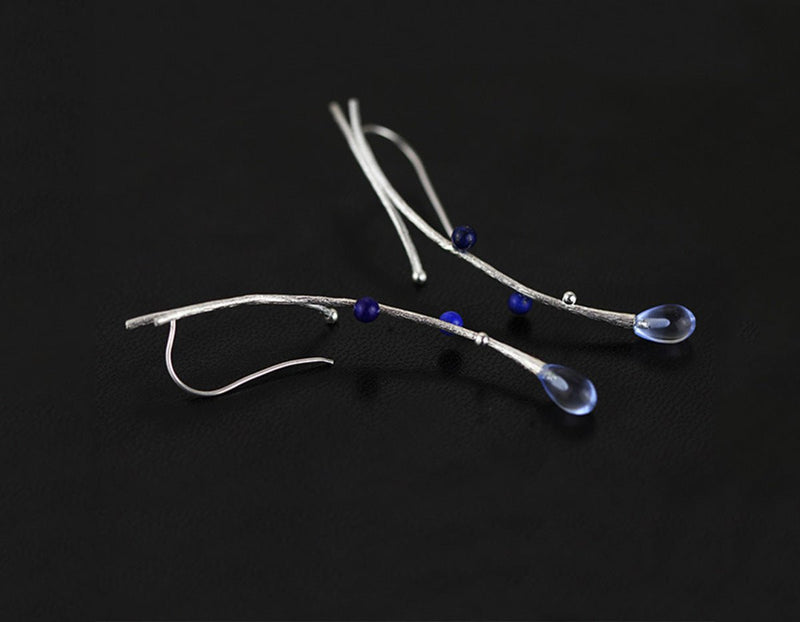 Lapis Tree Vines Earring Earring - FaunaFloral