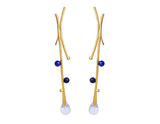 Lapis Tree Vines Earring Earring - FaunaFloral