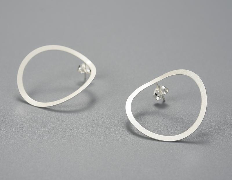 Minimalist Big Round Earring