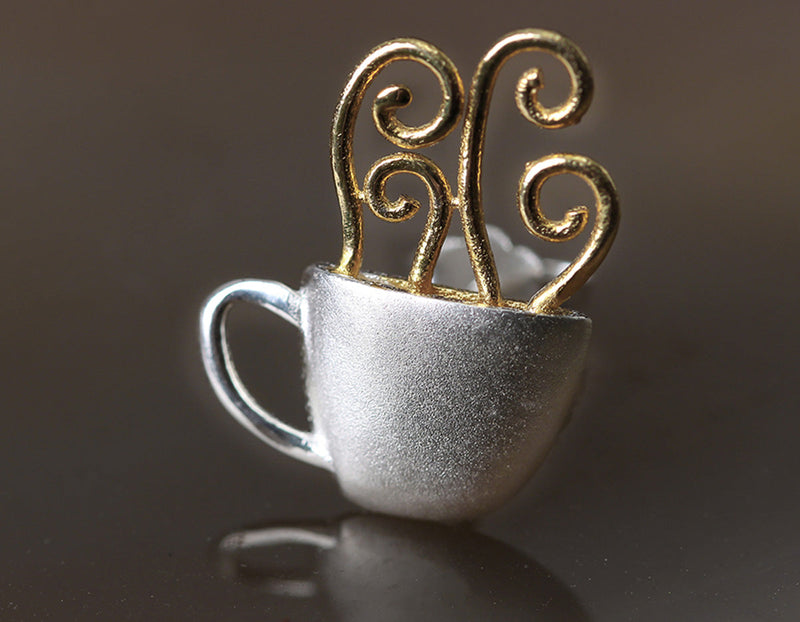 Morning Coffee Cup Earring