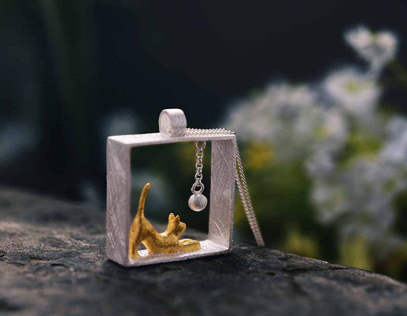 Playful Cat Pendant