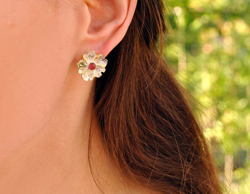 Peony Flower Earring