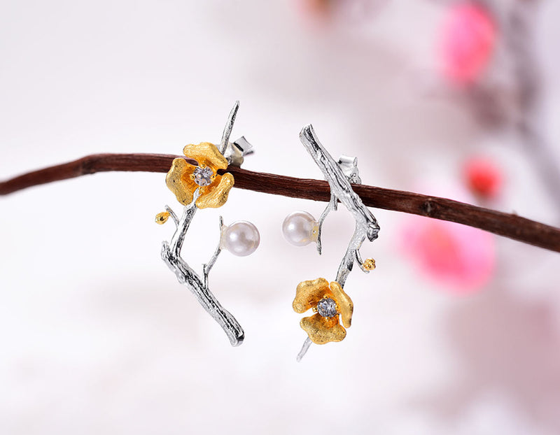 Plum Blossom Stud Earring