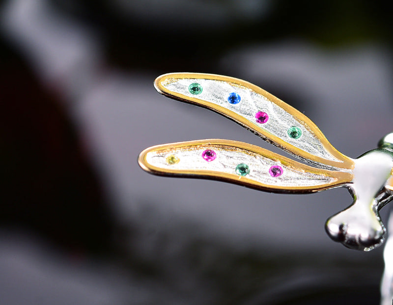 Rainbow Dragonfly Ring